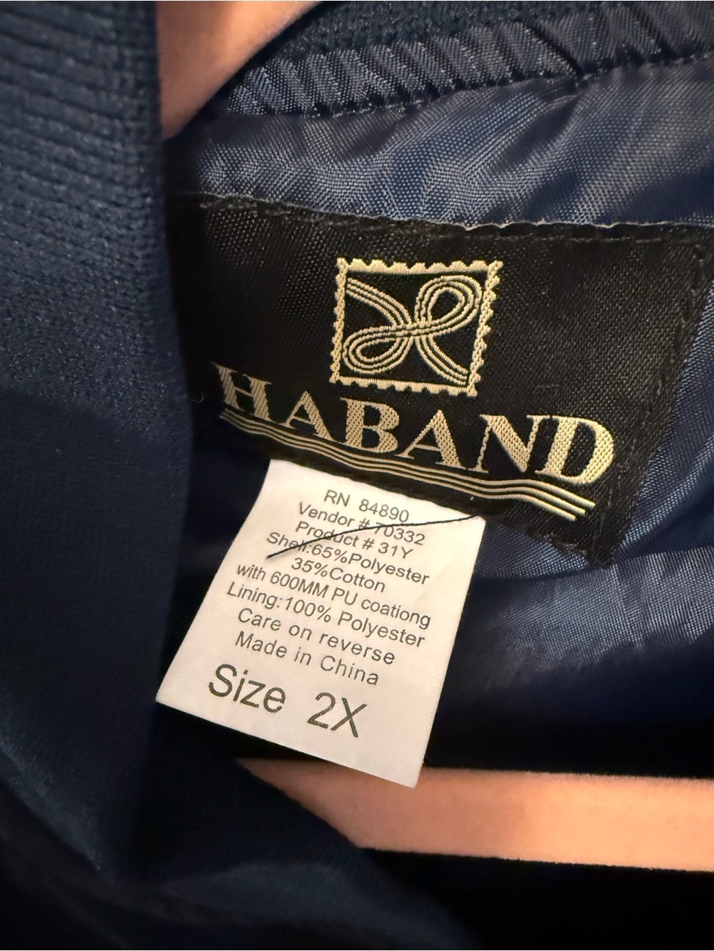 Haband Navy Men's Bomber Jacket - Picture 2 of 6